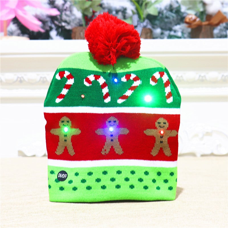 🎁2023 Early Christmas Sale 49% OFF- Christmas LED Light Knitted Beanies