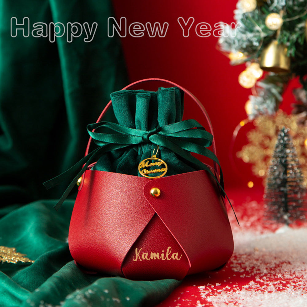 Personalized Name Leather Bag Christmas Gifts  | KKBag03