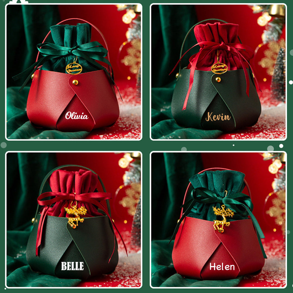 Personalized Name Leather Bag Christmas Gifts  | KKBag03