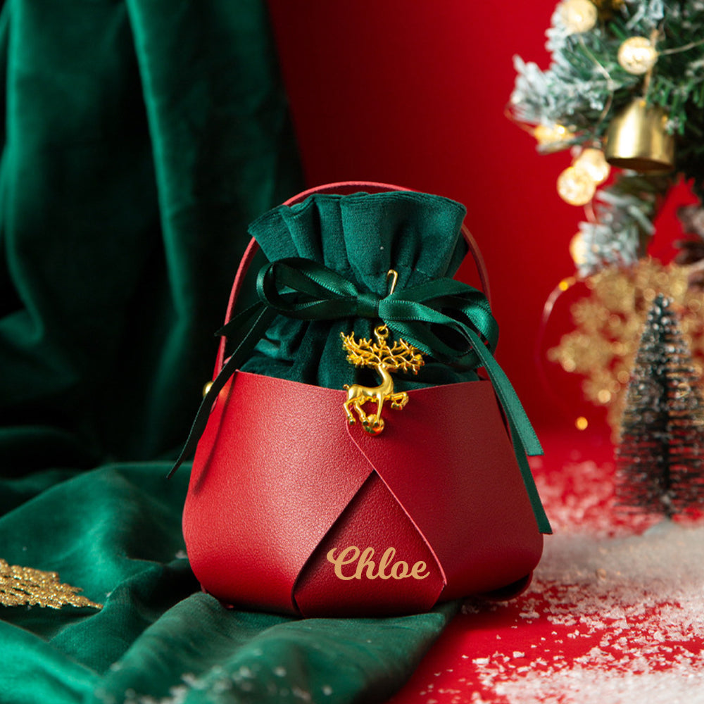 Personalized Name Leather Bag Christmas Gifts  | KKBag03