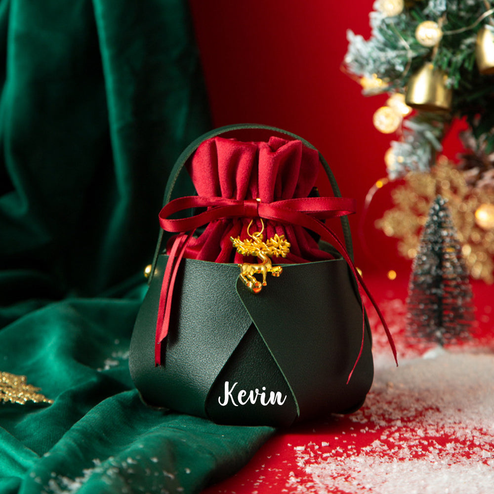 Personalized Name Leather Bag Christmas Gifts  | KKBag03