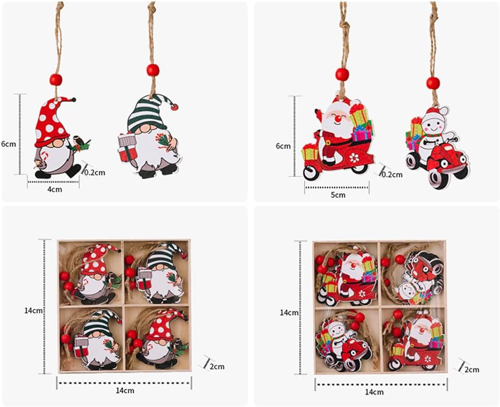 2 Pcs Christmas Tree Ornaments, Hanging Charms Christmas Tree Decorations Cute Pendant for Farmhouse Family Holiday Xmas Party Decorations Supplies