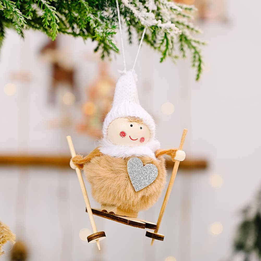 2 Pcs Christmas Tree Ornaments, Hanging Charms Christmas Tree Decorations Cute Pendant for Farmhouse Family Holiday Xmas Party Decorations Supplies