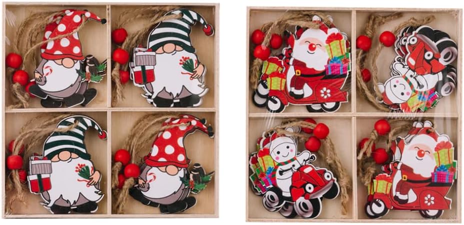 2 Pcs Christmas Tree Ornaments, Hanging Charms Christmas Tree Decorations Cute Pendant for Farmhouse Family Holiday Xmas Party Decorations Supplies