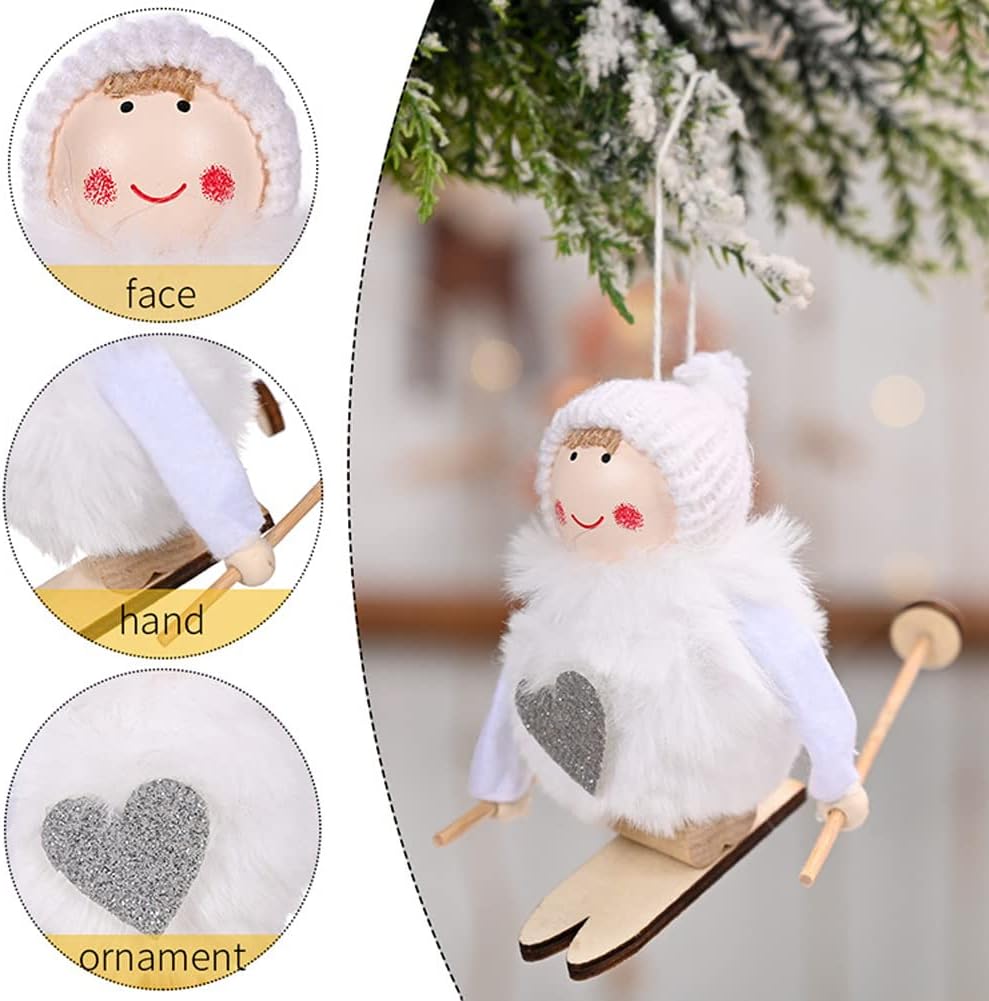 2 Pcs Christmas Tree Ornaments, Hanging Charms Christmas Tree Decorations Cute Pendant for Farmhouse Family Holiday Xmas Party Decorations Supplies