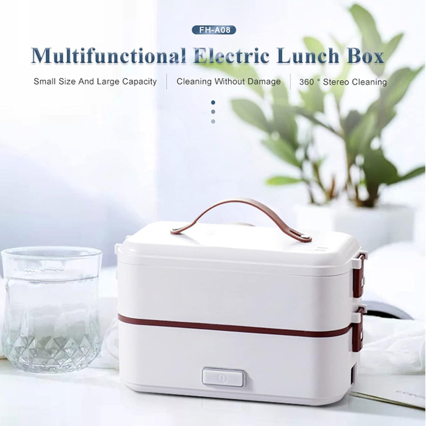 Electric Lunch Box - Portable Food Heater Mini Rice Cooking- Stainless Steel Warmer Lunch Box Office Worker And Home Portable Electric Lunch Box,Double Layer