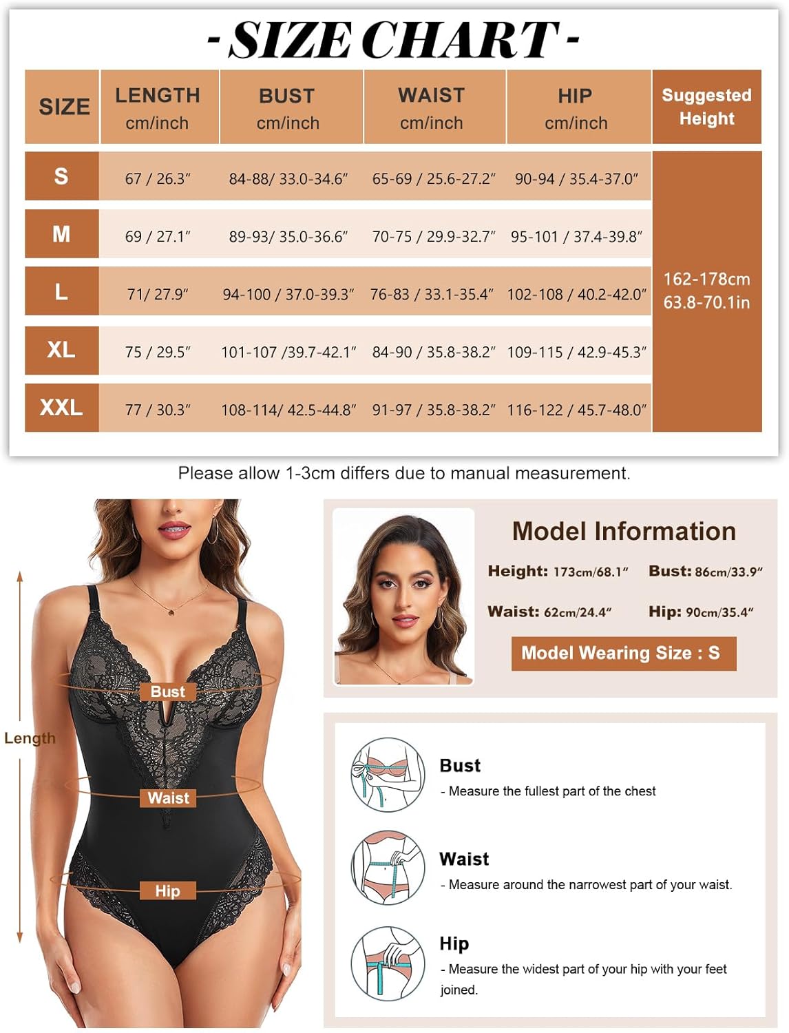 RITOSTA Lace Bodysuit for Women's Shapewear Tummy Control Mesh Sexy Shaping Thong V Neck Sleeveless Leotard Corset Top Bodyshaper Fajas Body Shaper