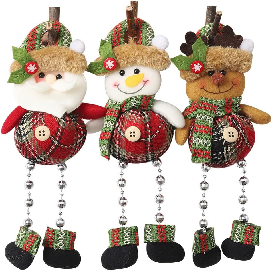 2 Pcs Christmas Tree Ornaments, Hanging Charms Christmas Tree Decorations Cute Pendant for Farmhouse Family Holiday Xmas Party Decorations Supplies