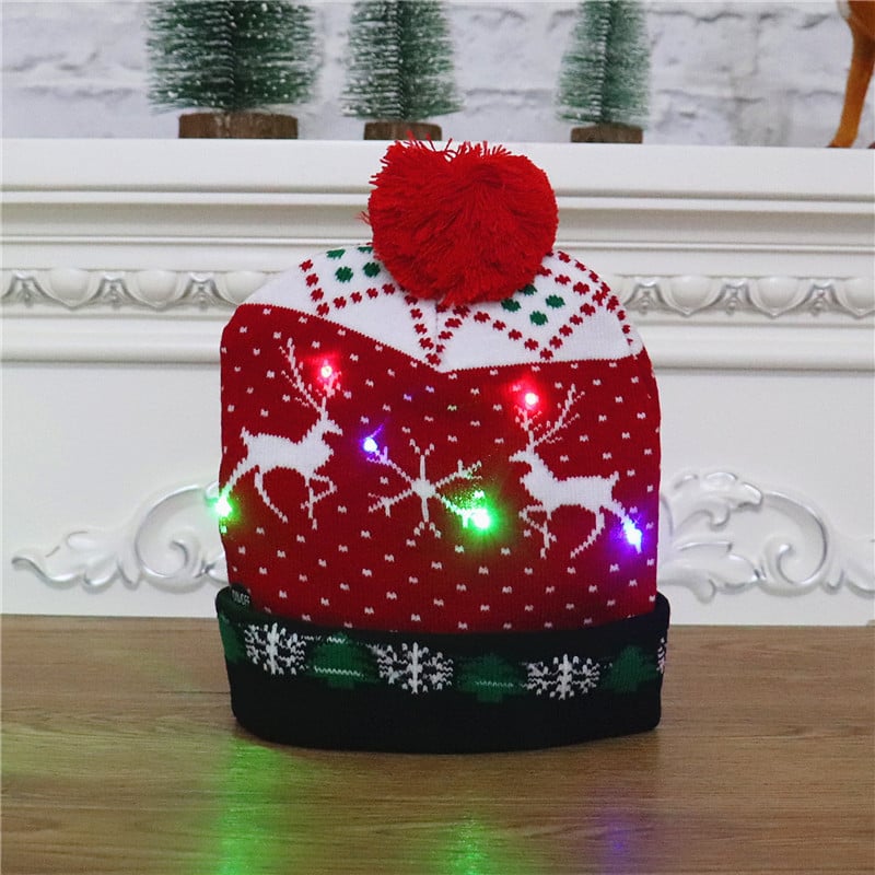 🎁2023 Early Christmas Sale 49% OFF- Christmas LED Light Knitted Beanies