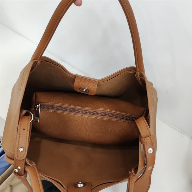 Women Leather Bag with Shoulder Strap, Handbags & Crossbody bags Matching Purse