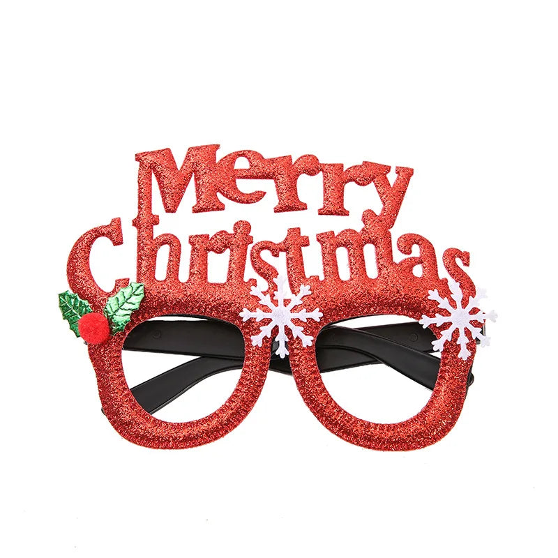 New Christmas Headband Frames Glasses Santa Claus Glasses For Halloween Valentine's Day Christmas Party Decorations