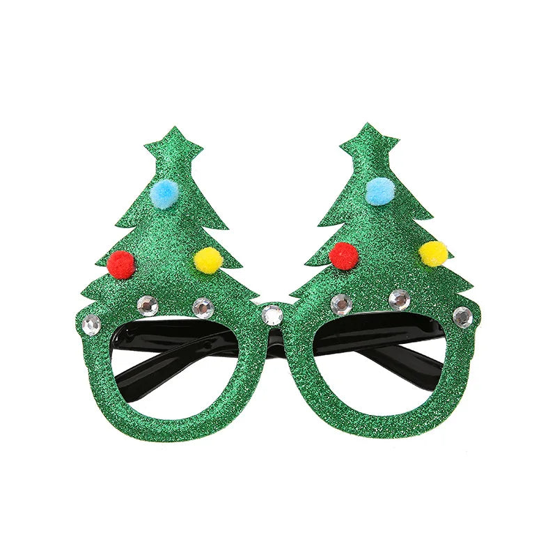 New Christmas Headband Frames Glasses Santa Claus Glasses For Halloween Valentine's Day Christmas Party Decorations