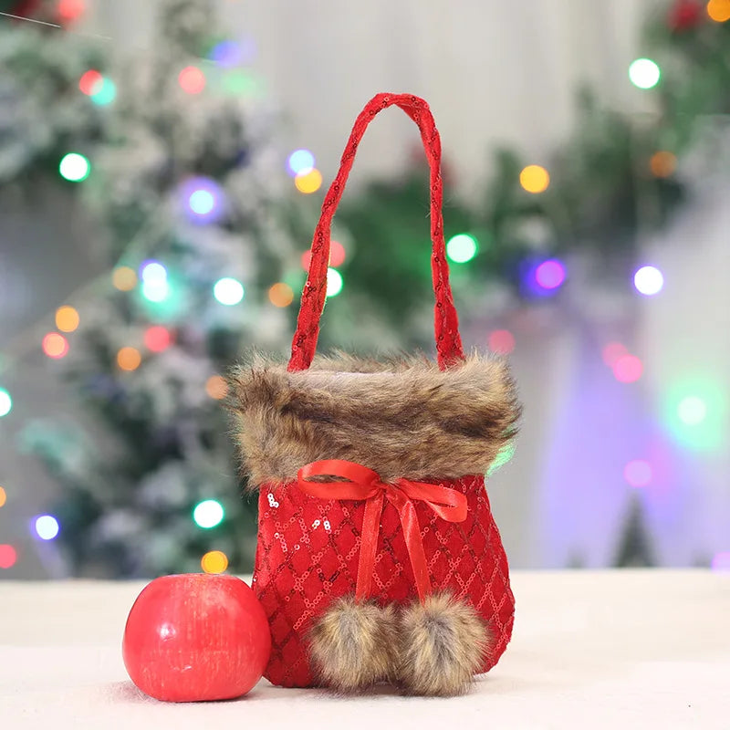 BuPao Cheapest price Christmas Gift Bag Christmas Eve Candy Bag Handbag Christmas Eve Apple Fruit Bag