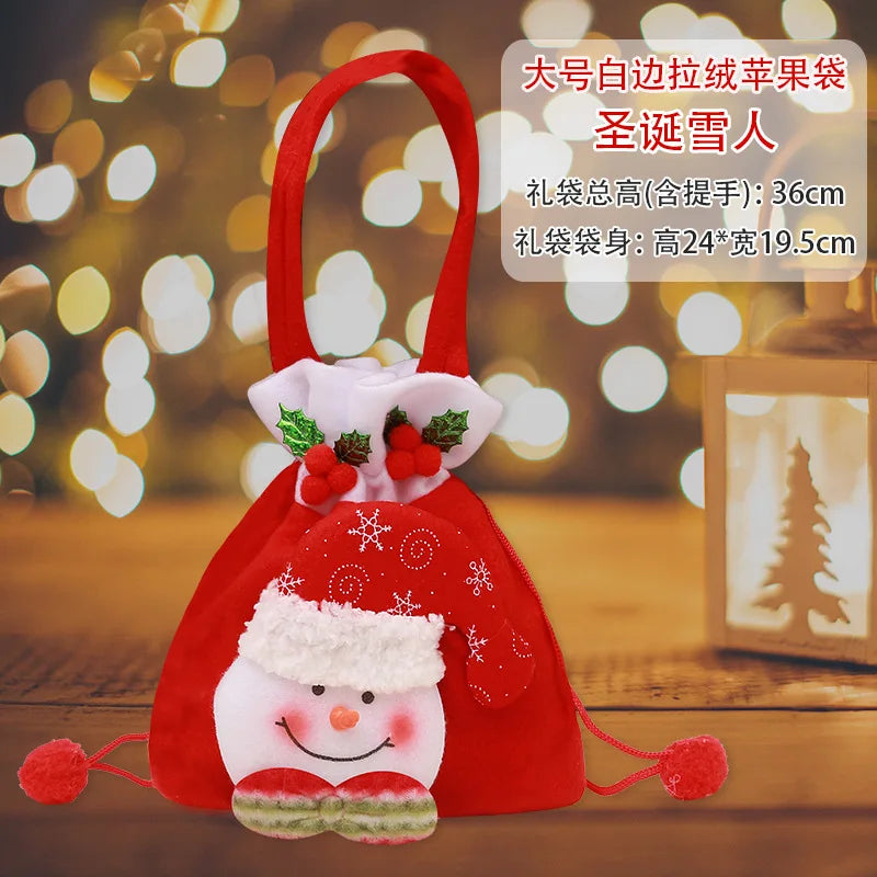 BuPao Cheapest price Christmas Gift Bag Christmas Eve Candy Bag Handbag Christmas Eve Apple Fruit Bag