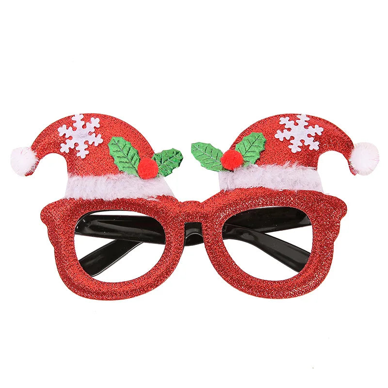 New Christmas Headband Frames Glasses Santa Claus Glasses For Halloween Valentine's Day Christmas Party Decorations