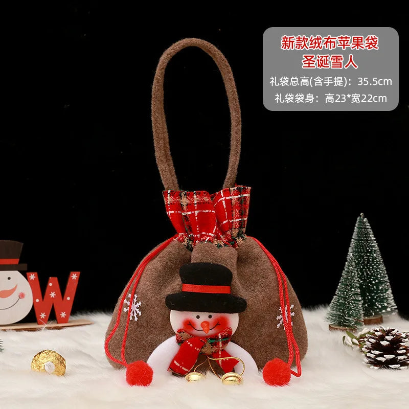 BuPao Cheapest price Christmas Gift Bag Christmas Eve Candy Bag Handbag Christmas Eve Apple Fruit Bag