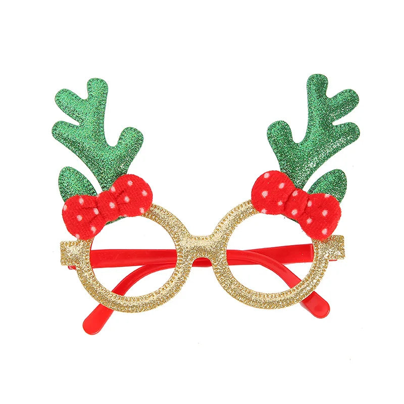 New Christmas Headband Frames Glasses Santa Claus Glasses For Halloween Valentine's Day Christmas Party Decorations