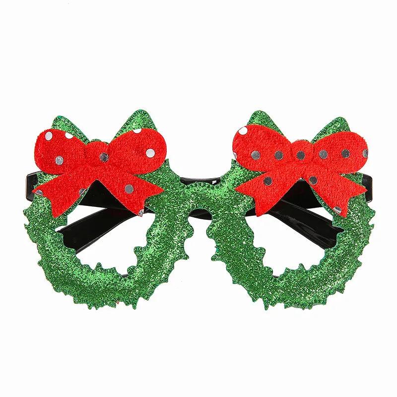 New Christmas Headband Frames Glasses Santa Claus Glasses For Halloween Valentine's Day Christmas Party Decorations