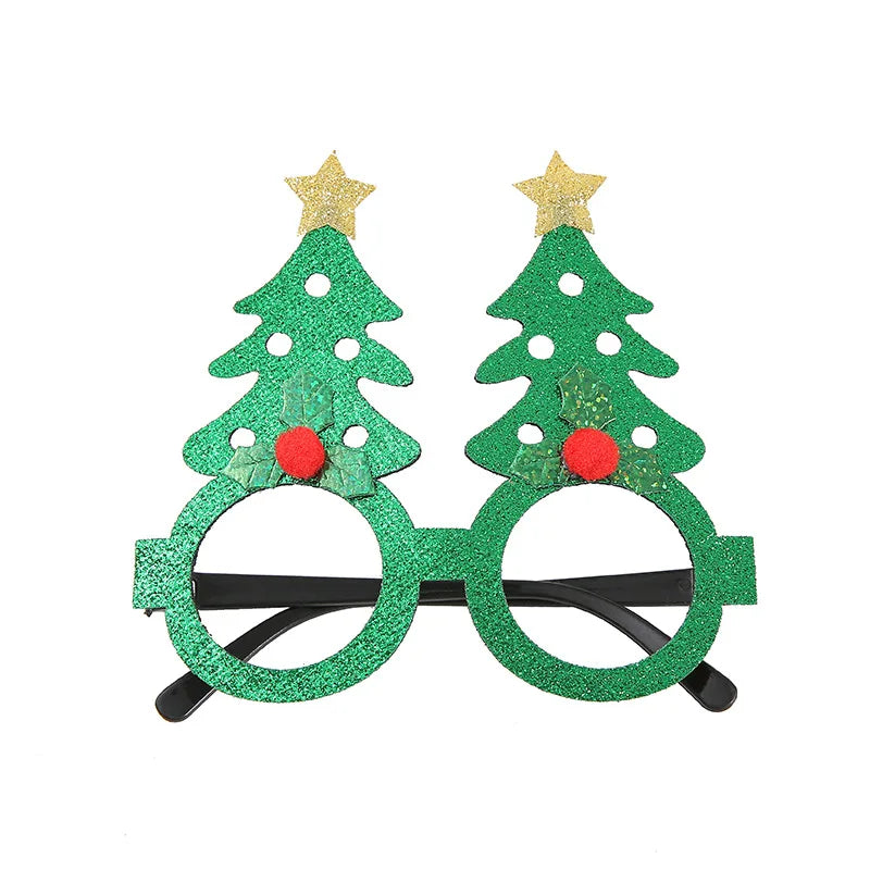 New Christmas Headband Frames Glasses Santa Claus Glasses For Halloween Valentine's Day Christmas Party Decorations