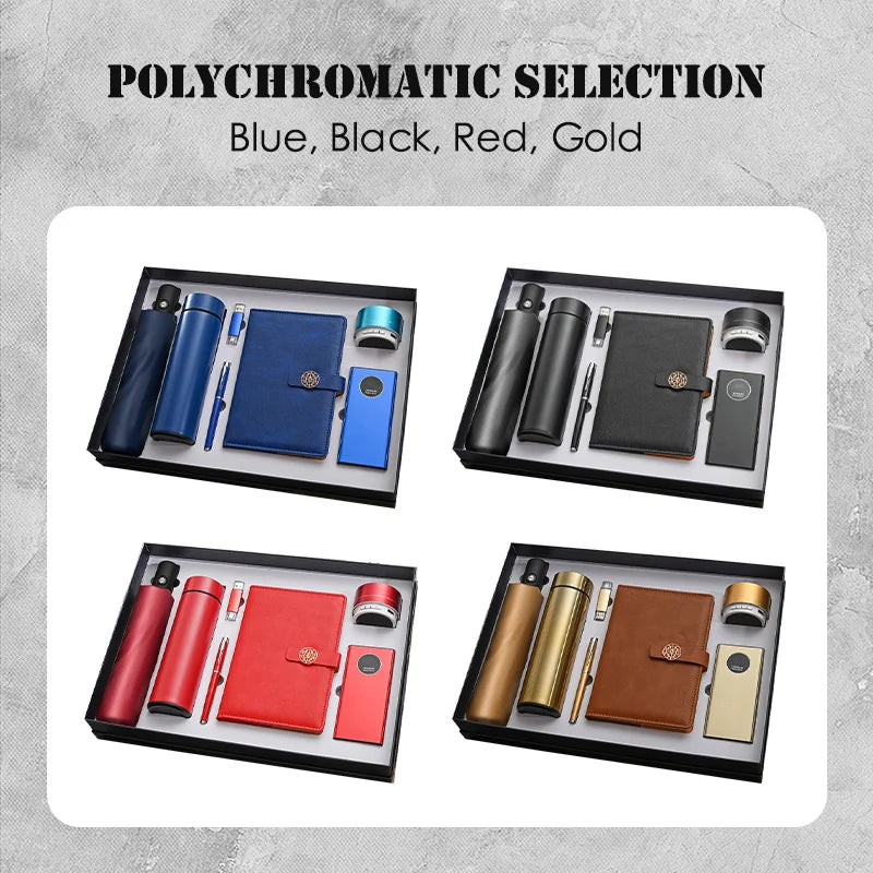 Promotional Custom Plan A5 Notepad Notebook With Pen Set Enterprise Employee Stationery Corporate Business Gift Box Set For Man