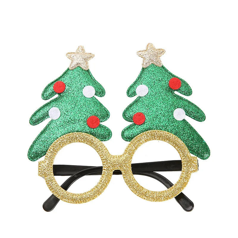 New Christmas Headband Frames Glasses Santa Claus Glasses For Halloween Valentine's Day Christmas Party Decorations