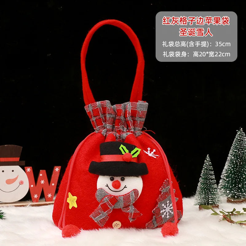 BuPao Cheapest price Christmas Gift Bag Christmas Eve Candy Bag Handbag Christmas Eve Apple Fruit Bag