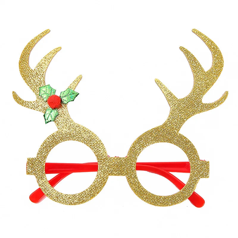 New Christmas Headband Frames Glasses Santa Claus Glasses For Halloween Valentine's Day Christmas Party Decorations