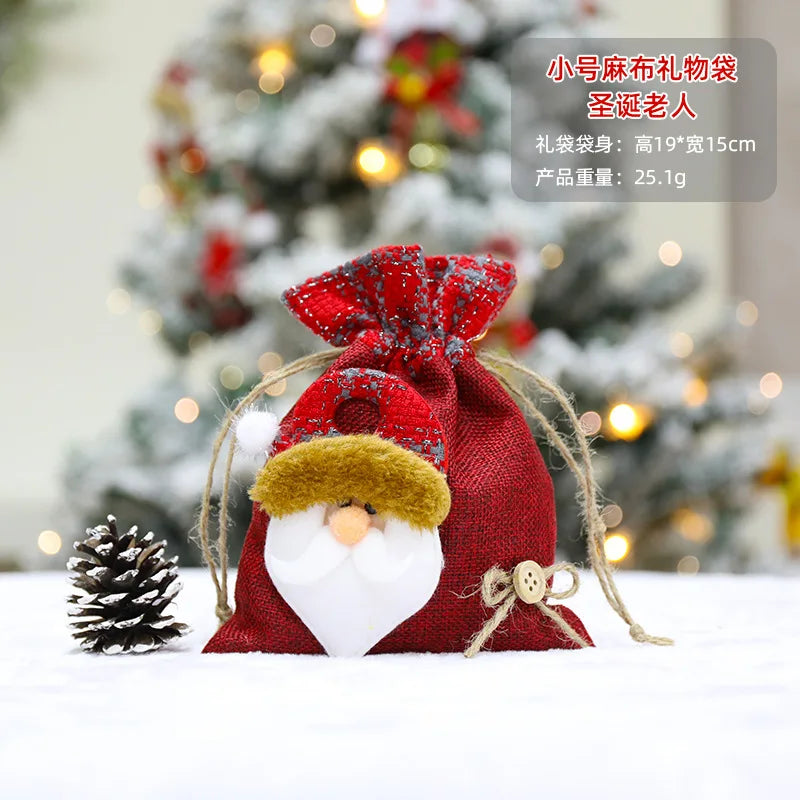 BuPao Cheapest price Christmas Gift Bag Christmas Eve Candy Bag Handbag Christmas Eve Apple Fruit Bag