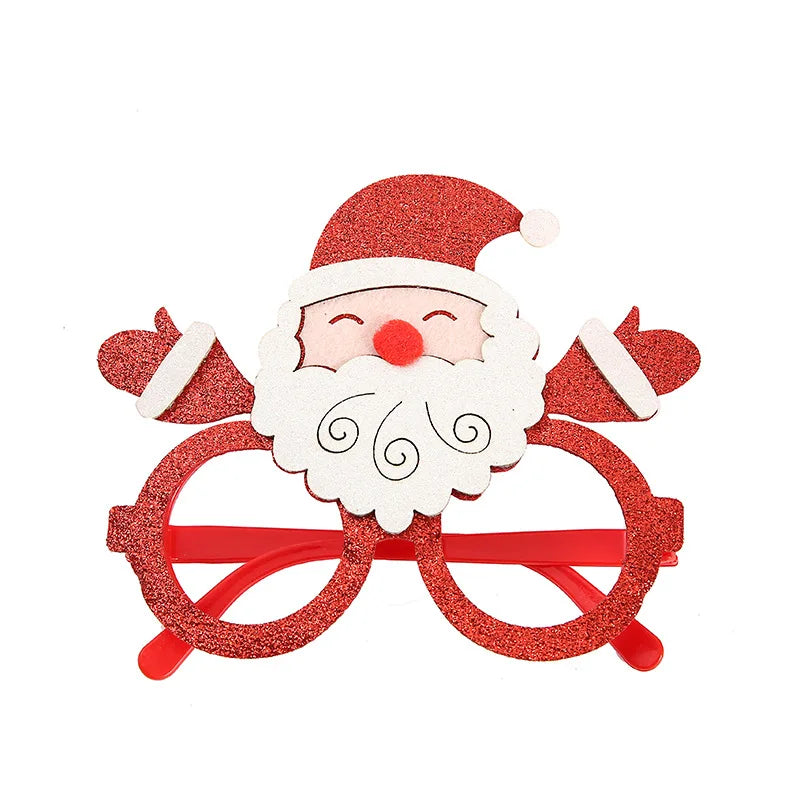 New Christmas Headband Frames Glasses Santa Claus Glasses For Halloween Valentine's Day Christmas Party Decorations