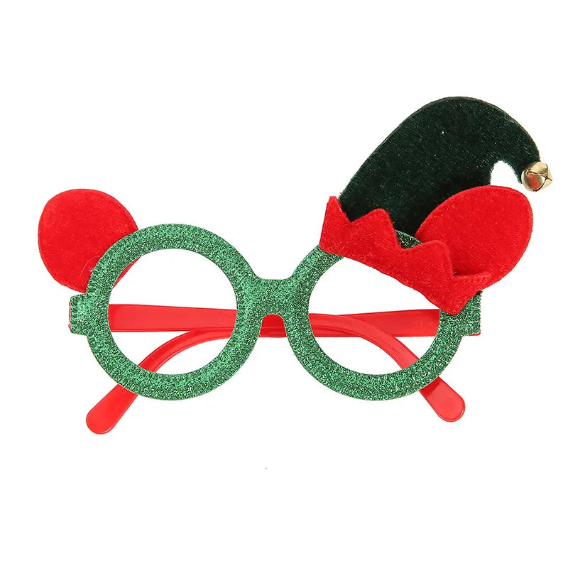 New Christmas Headband Frames Glasses Santa Claus Glasses For Halloween Valentine's Day Christmas Party Decorations