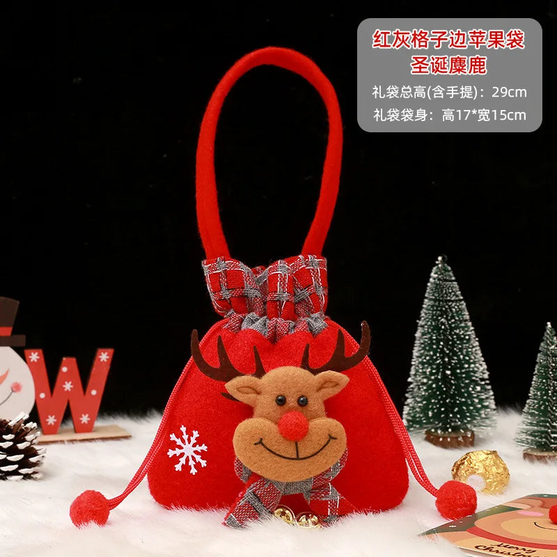 BuPao Cheapest price Christmas Gift Bag Christmas Eve Candy Bag Handbag Christmas Eve Apple Fruit Bag