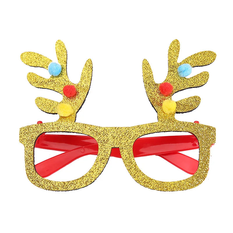 New Christmas Headband Frames Glasses Santa Claus Glasses For Halloween Valentine's Day Christmas Party Decorations