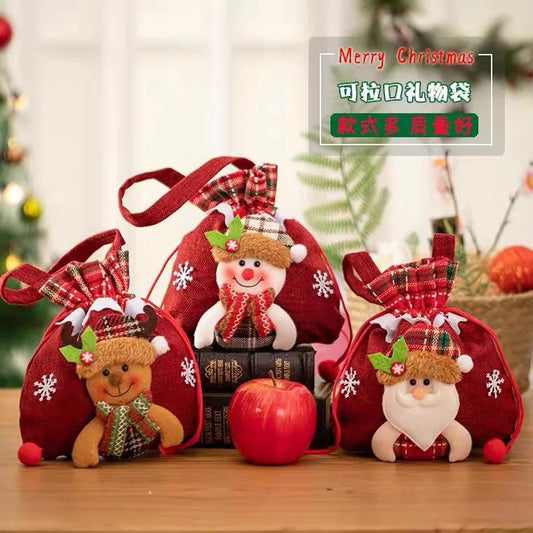 BuPao Cheapest price Christmas Gift Bag Christmas Eve Candy Bag Handbag Christmas Eve Apple Fruit Bag