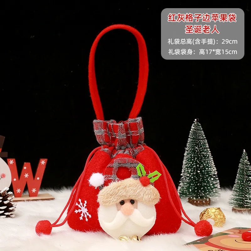 BuPao Cheapest price Christmas Gift Bag Christmas Eve Candy Bag Handbag Christmas Eve Apple Fruit Bag