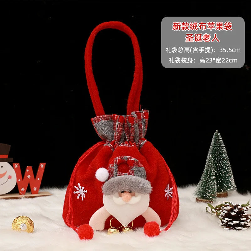 BuPao Cheapest price Christmas Gift Bag Christmas Eve Candy Bag Handbag Christmas Eve Apple Fruit Bag