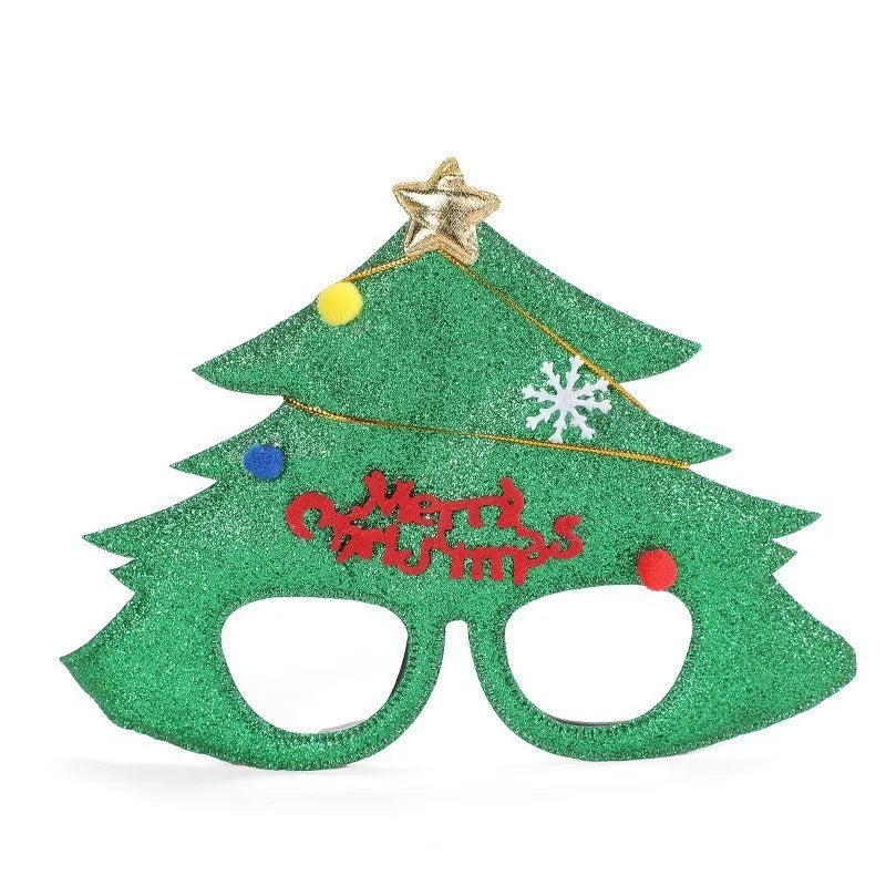 New Christmas Headband Frames Glasses Santa Claus Glasses For Halloween Valentine's Day Christmas Party Decorations