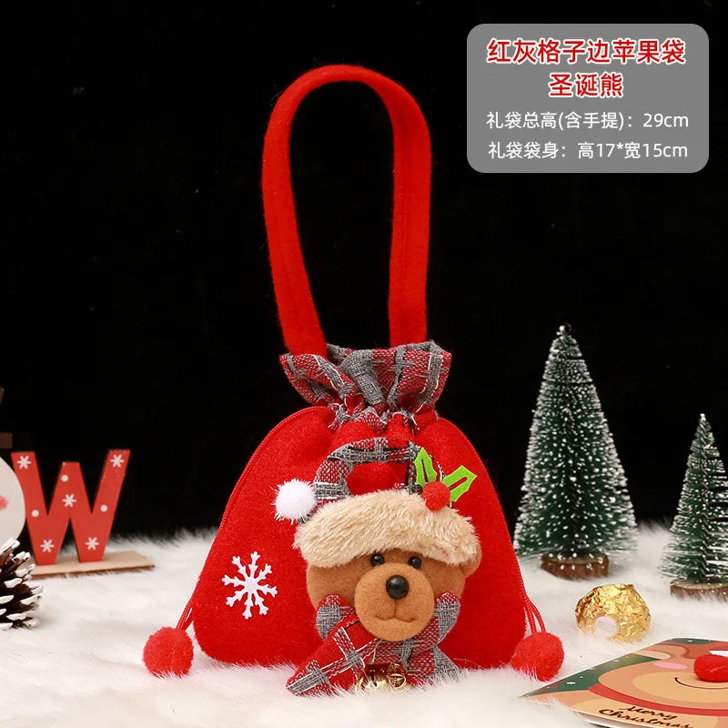 BuPao Cheapest price Christmas Gift Bag Christmas Eve Candy Bag Handbag Christmas Eve Apple Fruit Bag