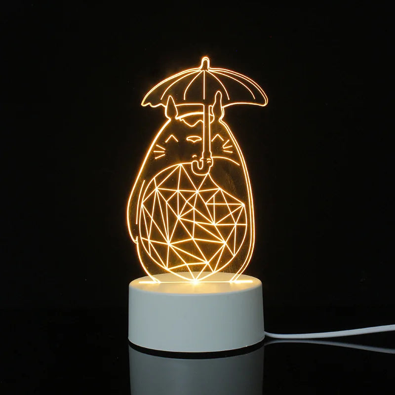 3d Illusion Lamp Led Custom Room Decorative Children Usb Battery Acrylic 3d Led Night Light Table Lamp 3d Lights For Kids Gift