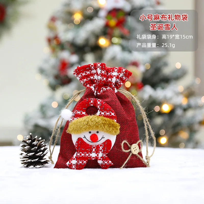 BuPao Cheapest price Christmas Gift Bag Christmas Eve Candy Bag Handbag Christmas Eve Apple Fruit Bag