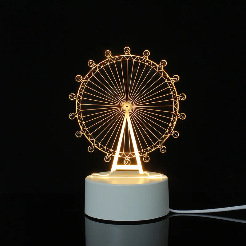 3d Illusion Lamp Led Custom Room Decorative Children Usb Battery Acrylic 3d Led Night Light Table Lamp 3d Lights For Kids Gift