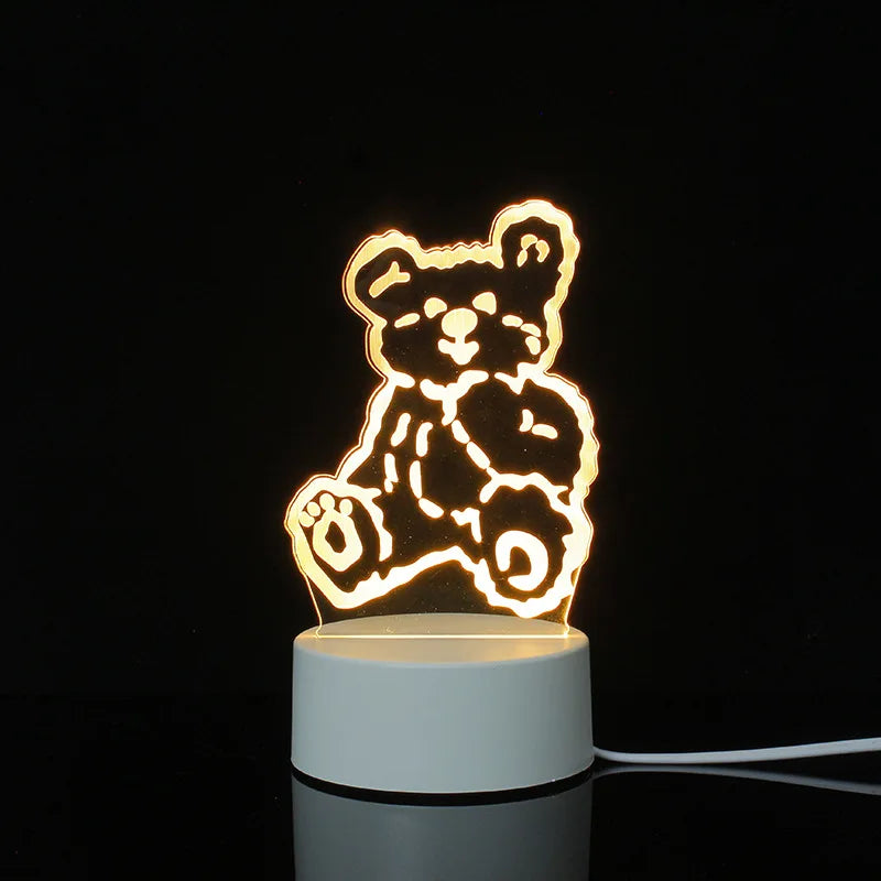 3d Illusion Lamp Led Custom Room Decorative Children Usb Battery Acrylic 3d Led Night Light Table Lamp 3d Lights For Kids Gift