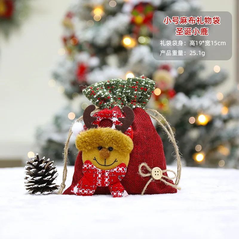 BuPao Cheapest price Christmas Gift Bag Christmas Eve Candy Bag Handbag Christmas Eve Apple Fruit Bag