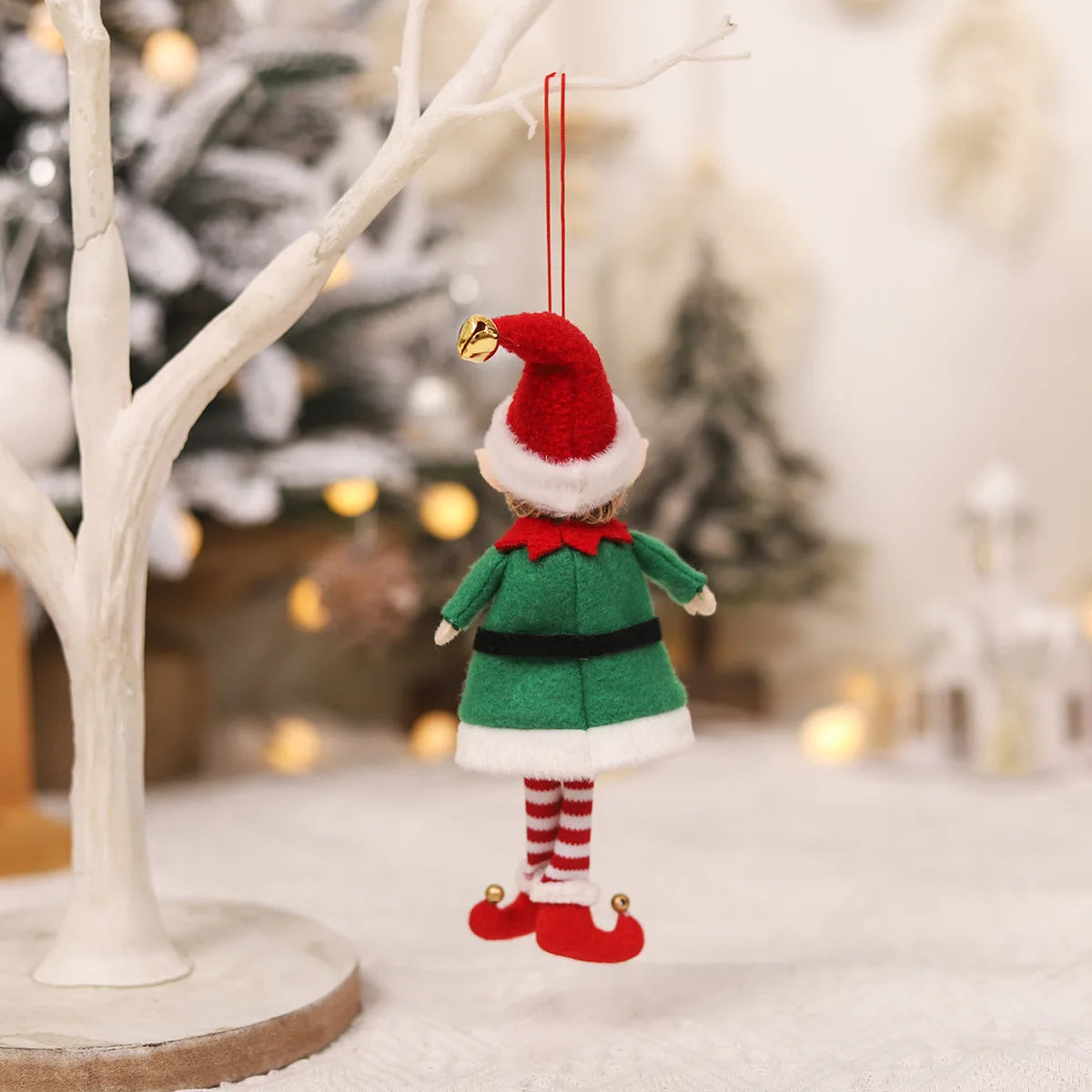 Christmas Kids Gifts Cute Boy Girl Elf Pendant Elves Stuffed Plush Dolls Hanging Ornaments