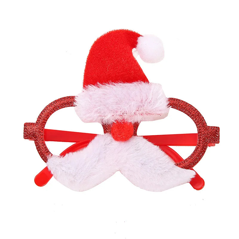 New Christmas Headband Frames Glasses Santa Claus Glasses For Halloween Valentine's Day Christmas Party Decorations