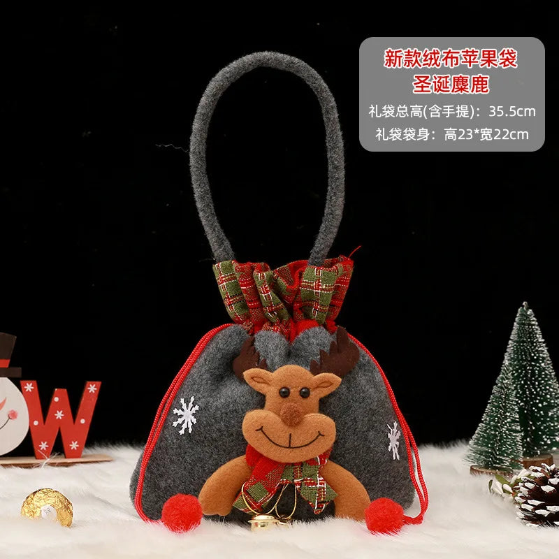 BuPao Cheapest price Christmas Gift Bag Christmas Eve Candy Bag Handbag Christmas Eve Apple Fruit Bag