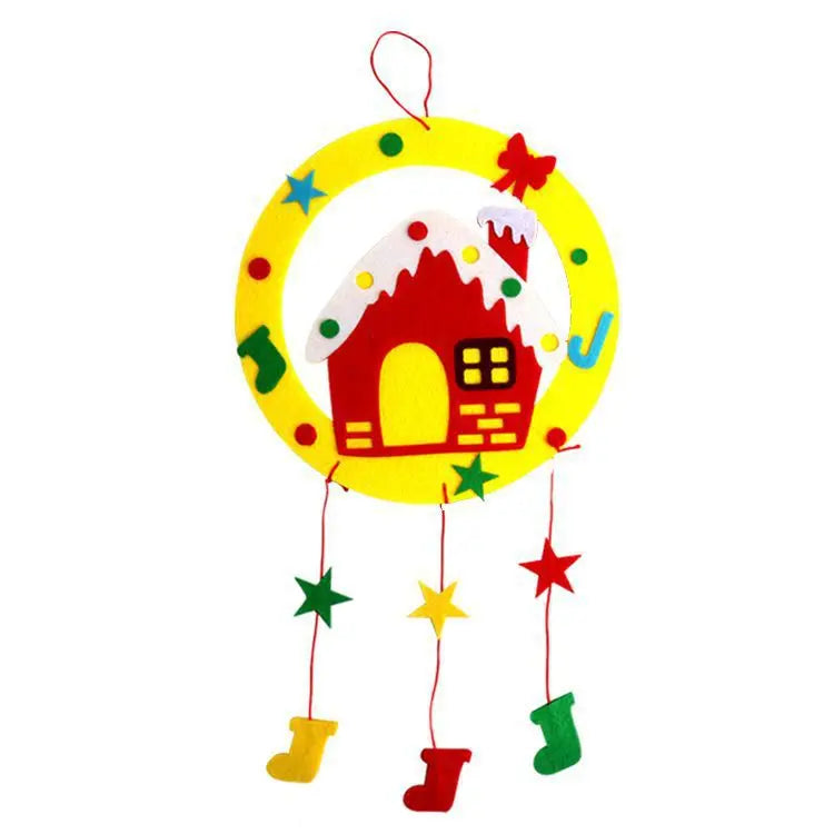 DIY handmade Nonwoven garland hanging decoration kindergarten DIY handmade materials package children's Christmas gifts