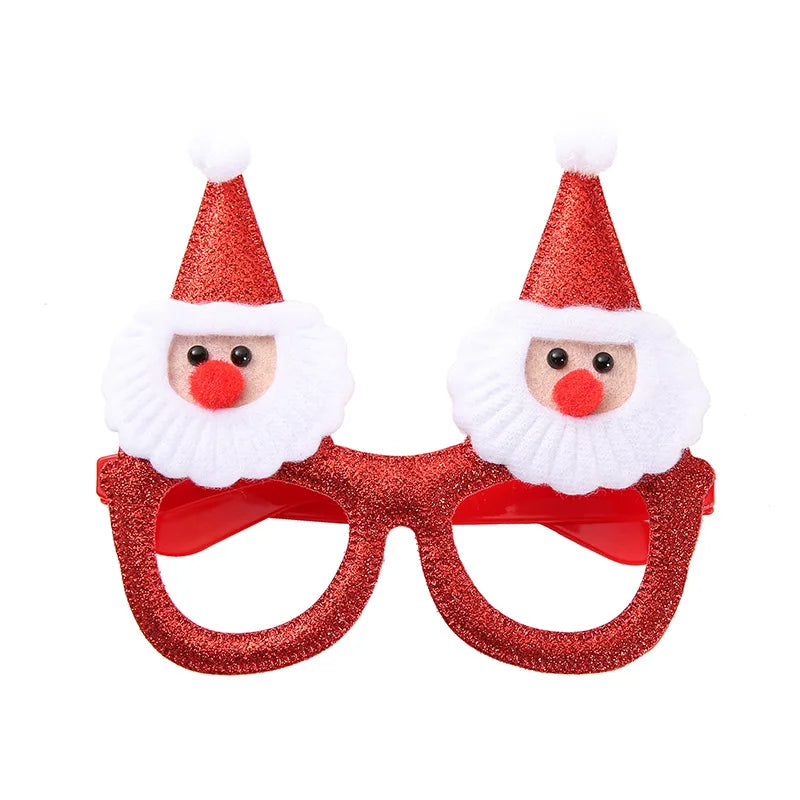 New Christmas Headband Frames Glasses Santa Claus Glasses For Halloween Valentine's Day Christmas Party Decorations