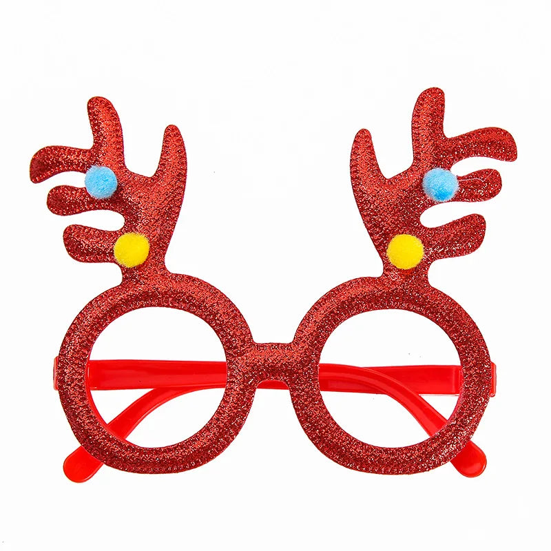 New Christmas Headband Frames Glasses Santa Claus Glasses For Halloween Valentine's Day Christmas Party Decorations