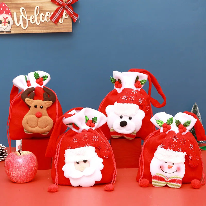 BuPao Cheapest price Christmas Gift Bag Christmas Eve Candy Bag Handbag Christmas Eve Apple Fruit Bag