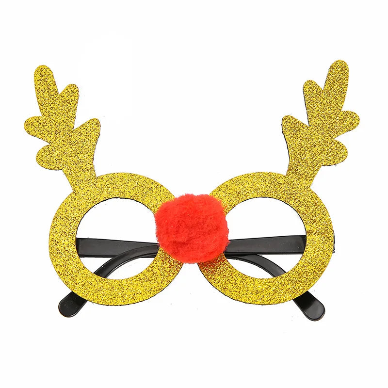 New Christmas Headband Frames Glasses Santa Claus Glasses For Halloween Valentine's Day Christmas Party Decorations